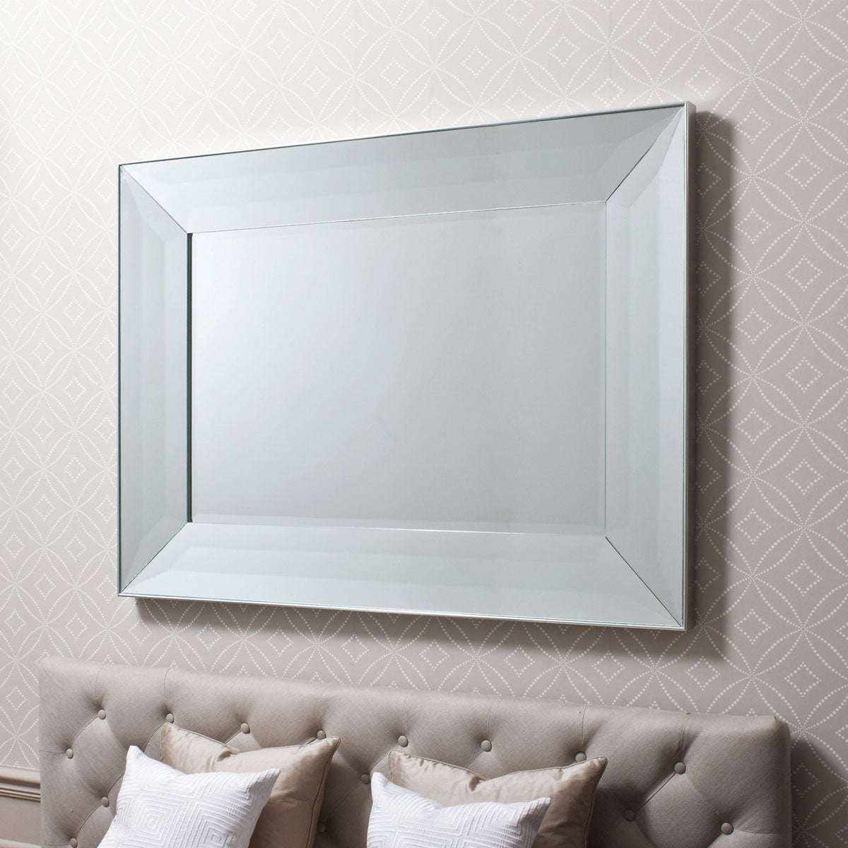 Gallery Direct Ferrara Mirror Silver 1210x905mm