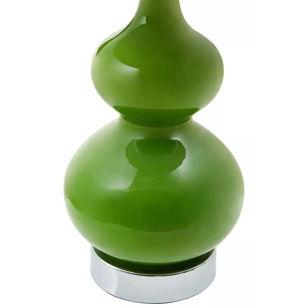 Beaumonde Home Heidy Light Green Glass Table Lamp with Chrome Base