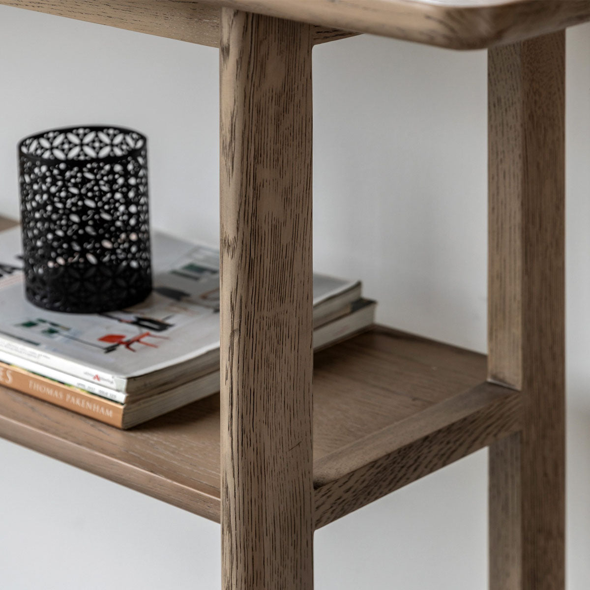Gallery Direct Craft Console Table Smoked 1400x380x800mm