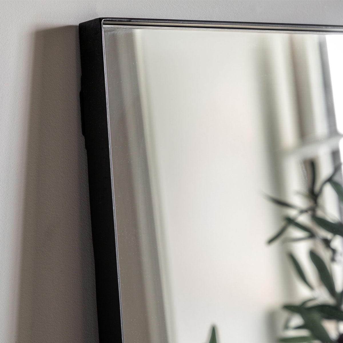 Gallery Direct Hurston Mirror Black 600x30x900mm