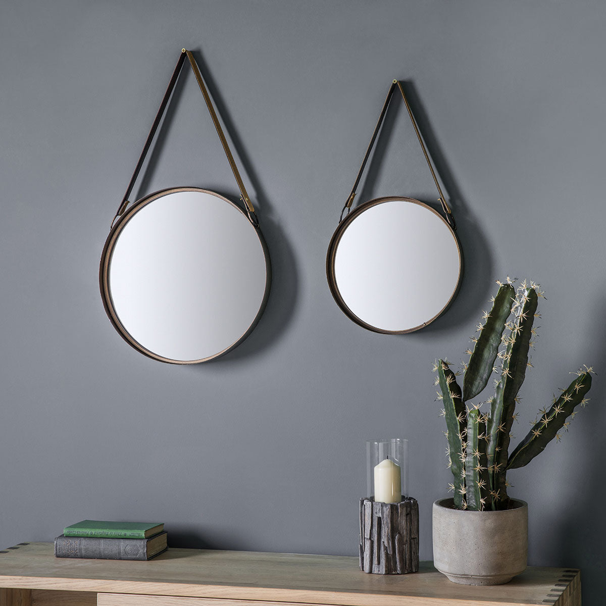 Gallery Direct Marston Mirrors Bronze (Set of 2) 400 & 300mm