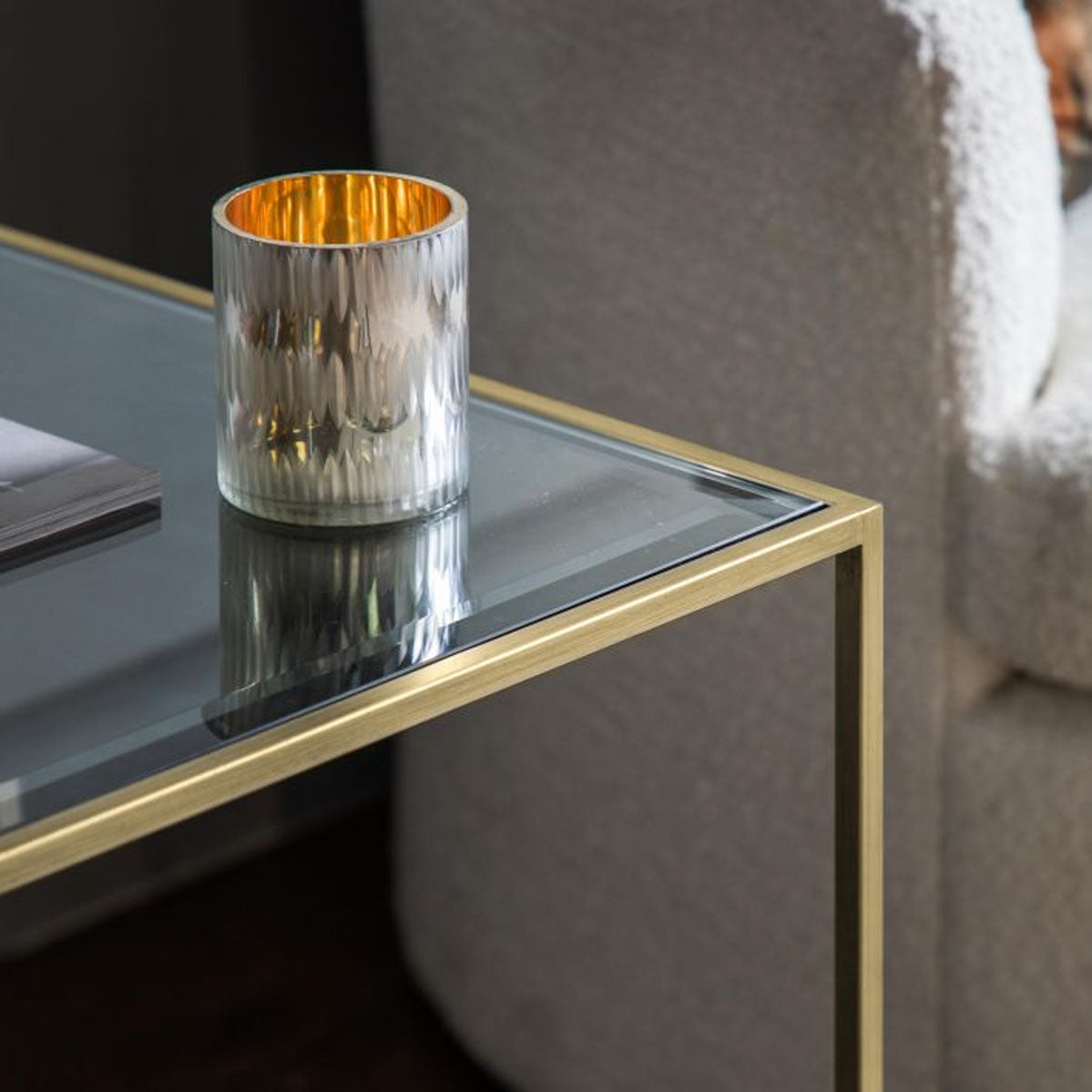 Gallery Direct Rothbury Side Table Champagne 500x500x550mm