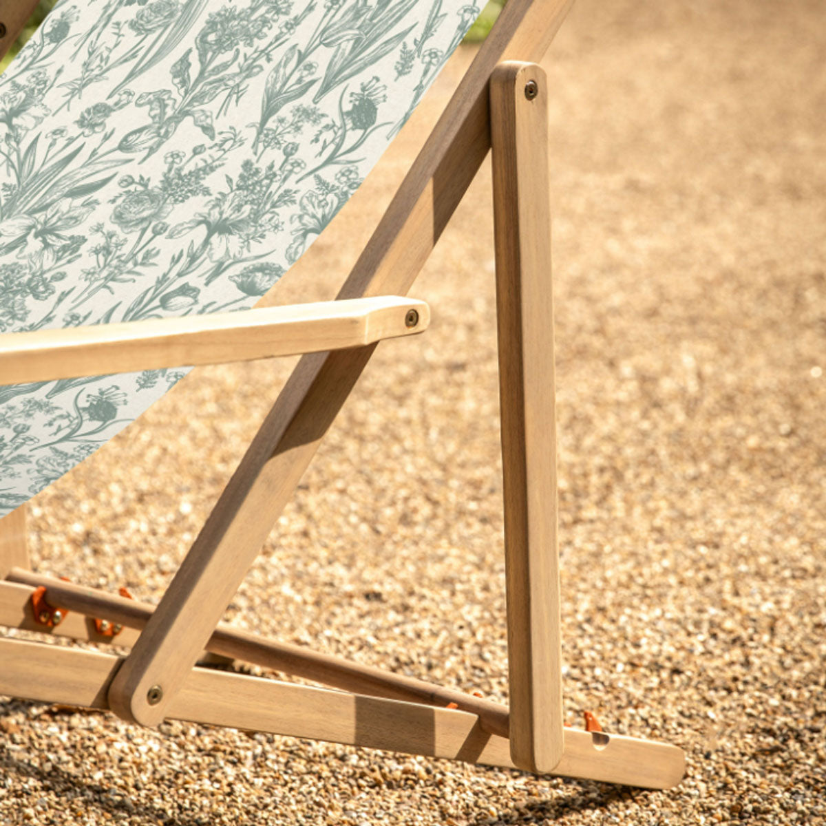 Gallery Direct Creta Deck Chair Verde Flora