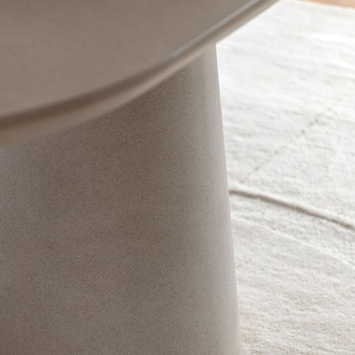 Gallery Direct Pedra Oval Dining Table Linen 2000x900x750mm