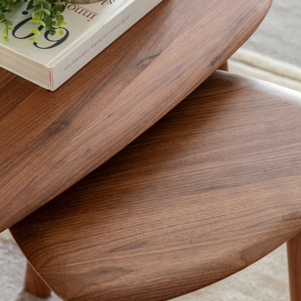 Gallery Direct Madrid Coffee Table Nest Walnut 1100x600x450mm