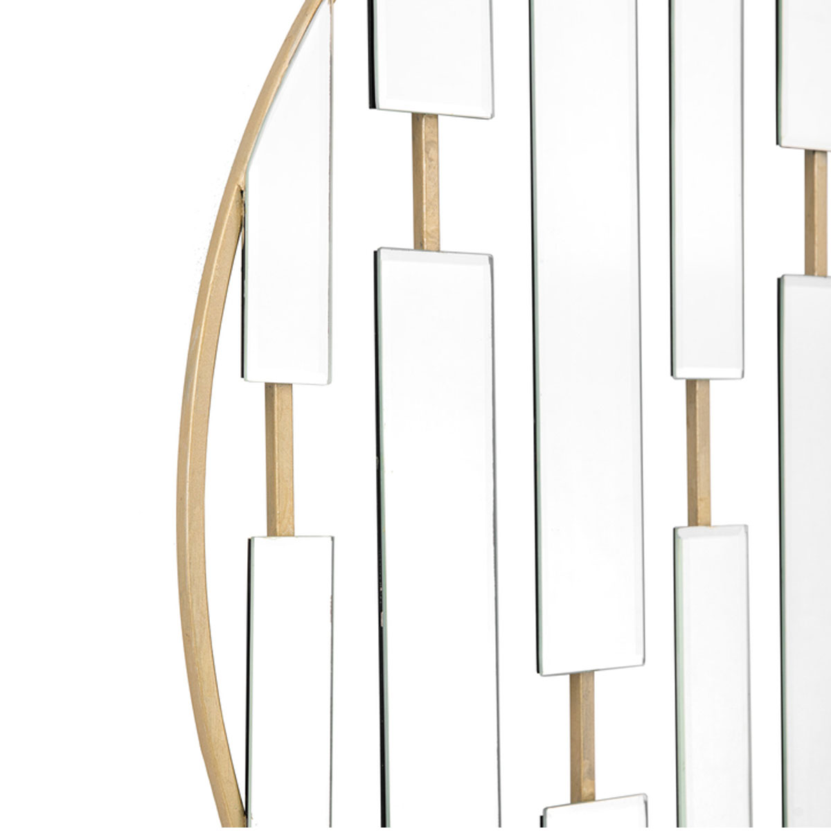 Gallery Direct Chertsey Round Mirror Champagne 900x14x900mm