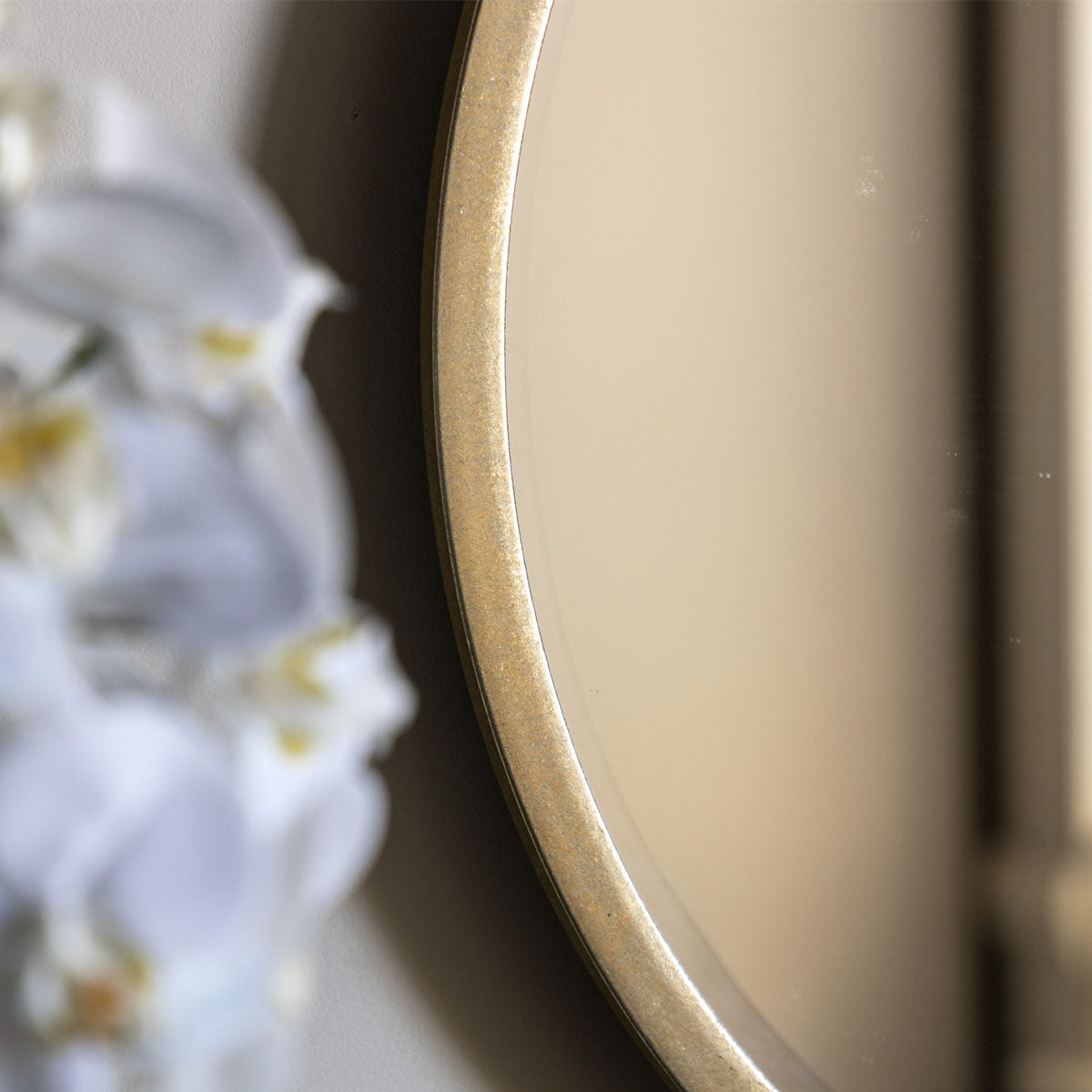 Gallery Direct Higgins Round Mirror Antique Gold 800x800mm