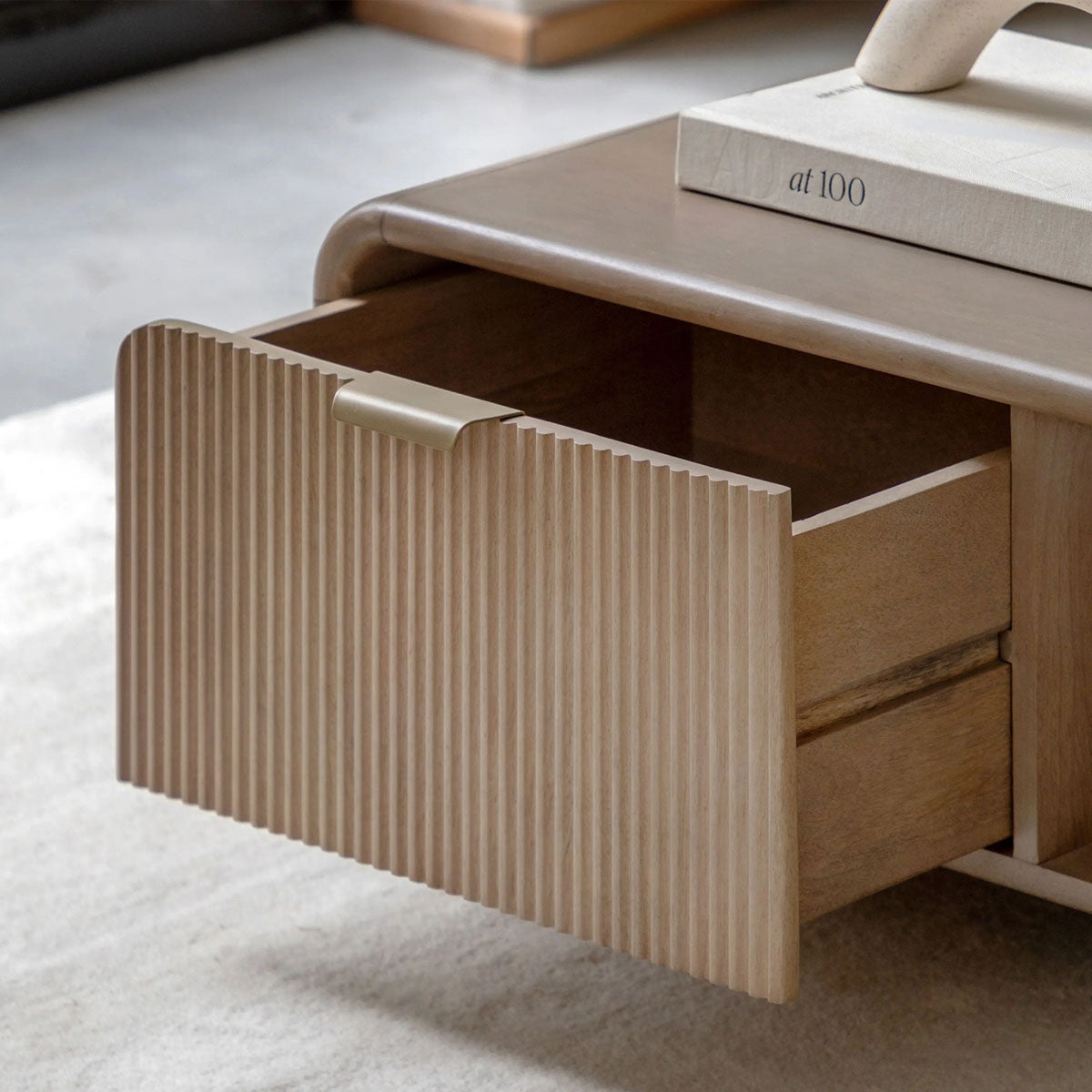 Gallery Direct Colonna 1 Drawer Coffee Table 1000x500x350mm