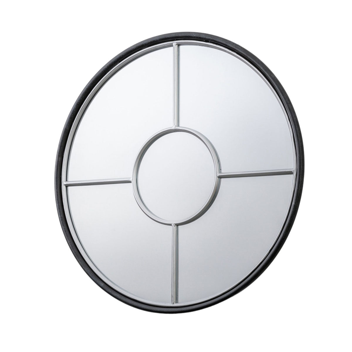 Gallery Direct Rocca Round Mirror Silver 800x35x800mm