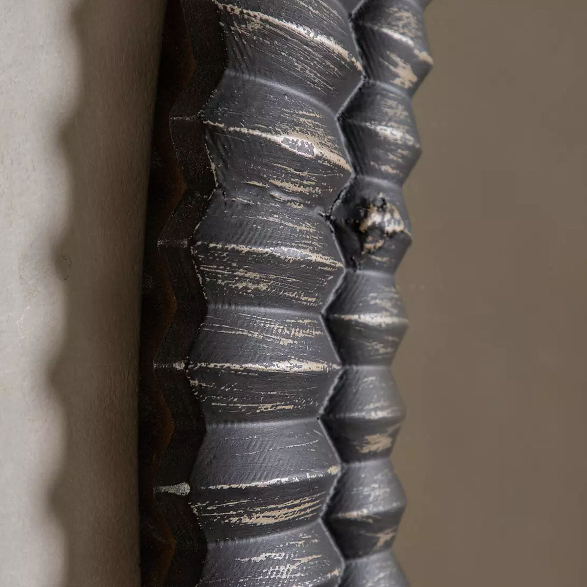 Gallery Direct Pimlico Round Mirror Black Wash 900mm