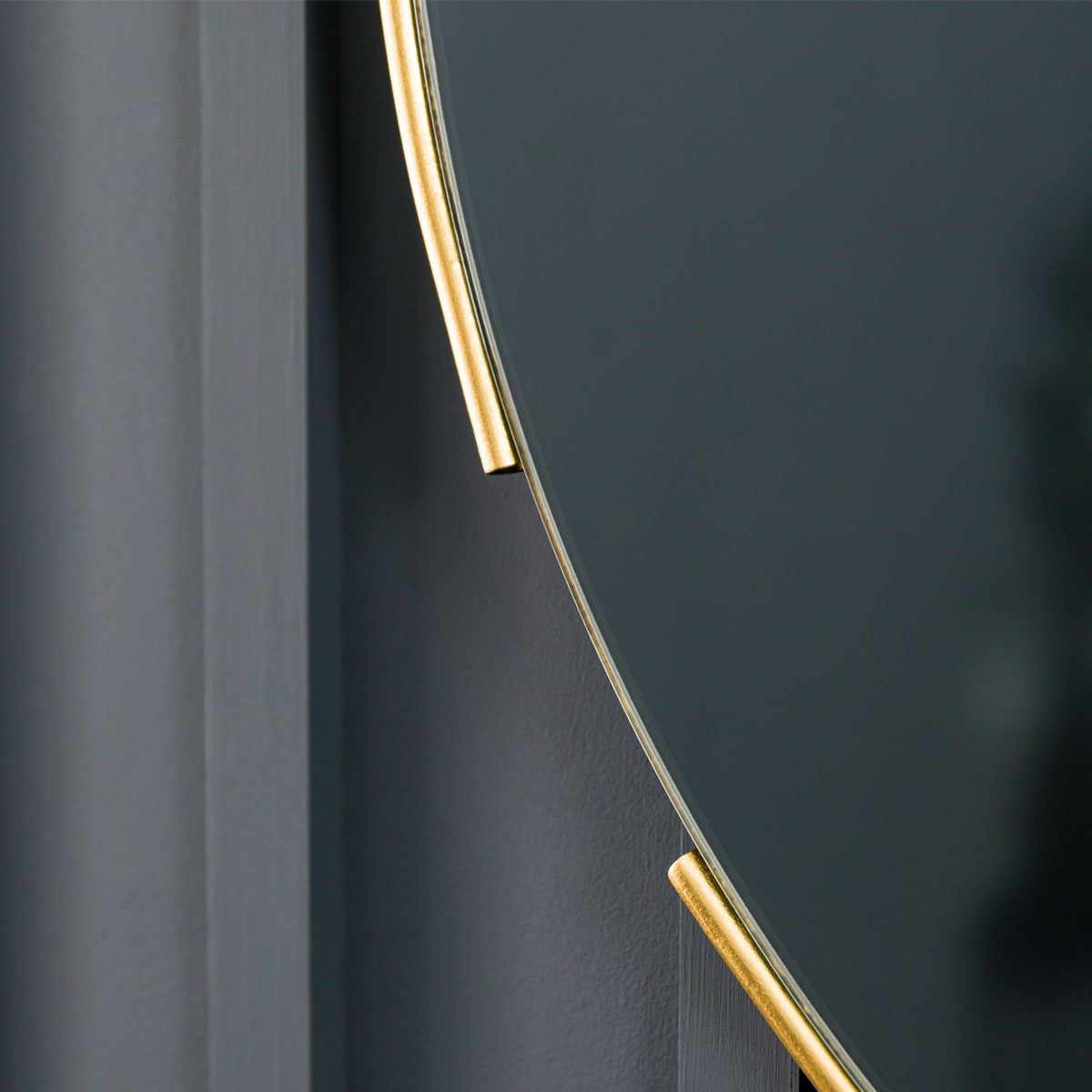 Gallery Direct Fitzroy Round Mirror Gold 800x15x800mm