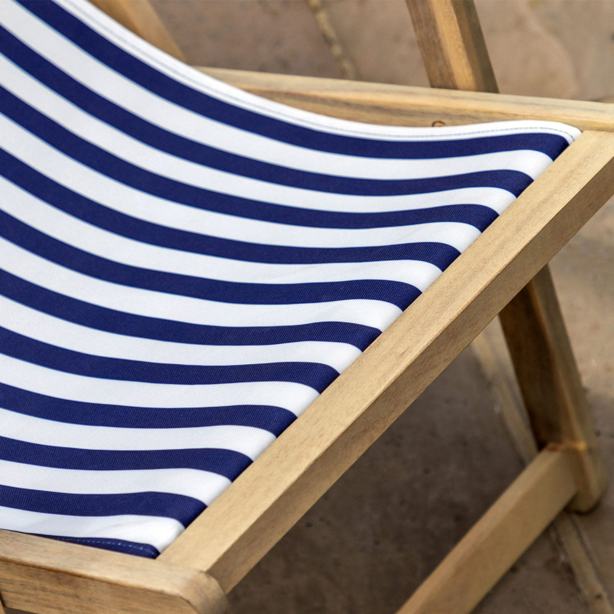 Gallery Direct Navy Stripe Deck Chair