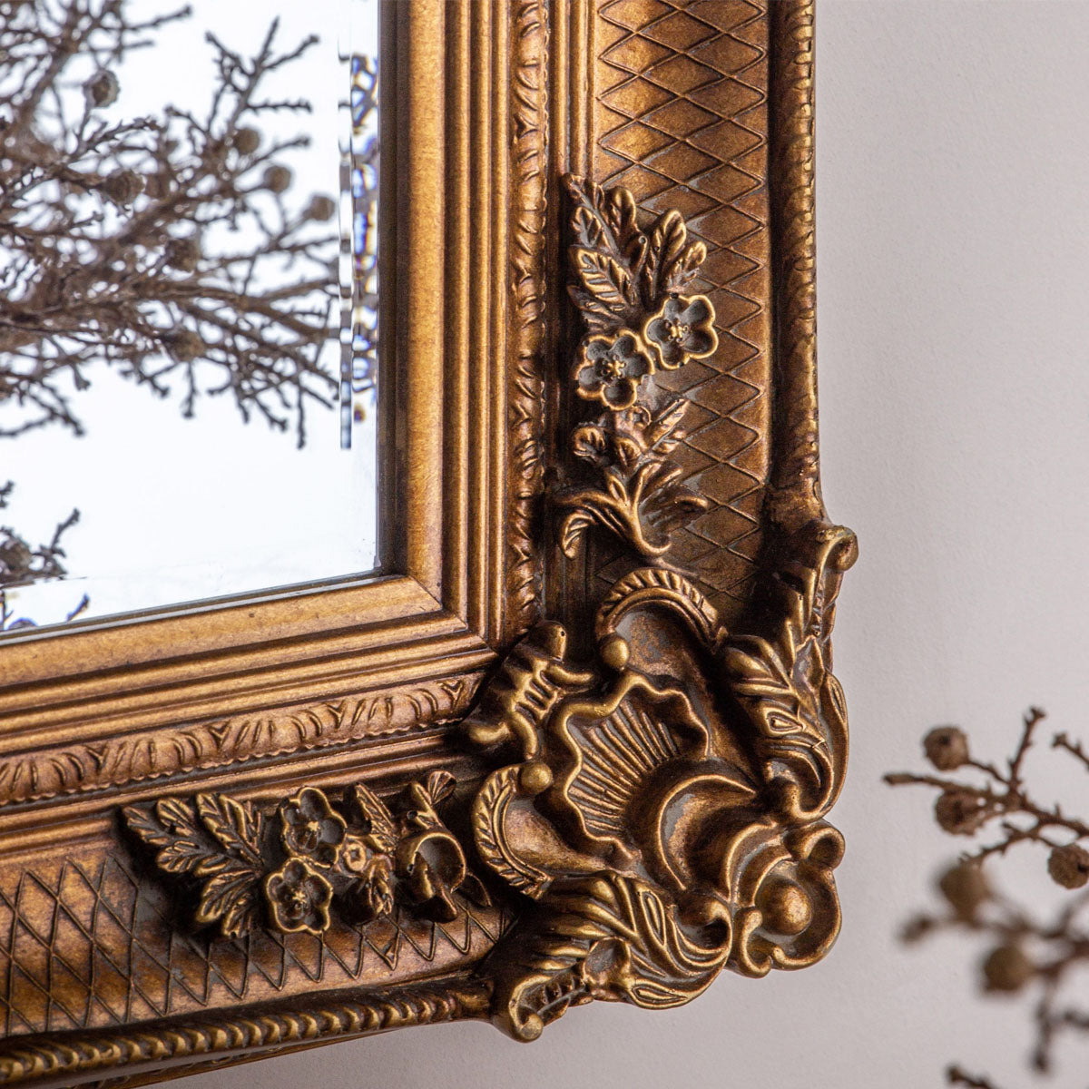 Gallery Direct Abbey Rectangle Mirror Gold 1095x790mm