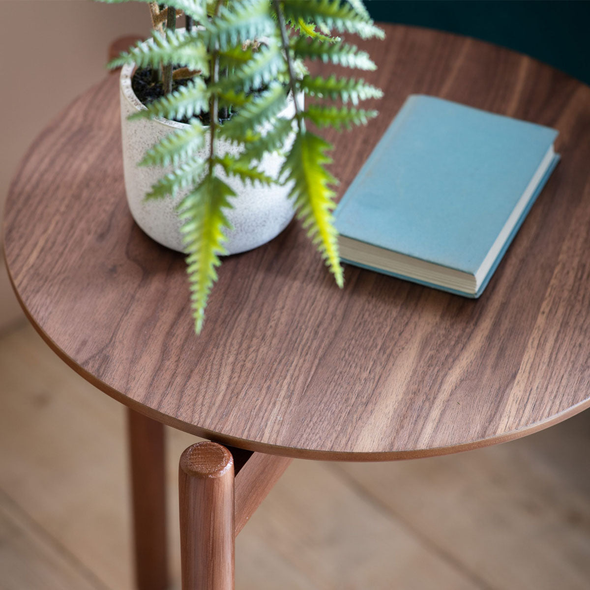 Gallery Direct Burley Side Table Walnut 400x400x500mm