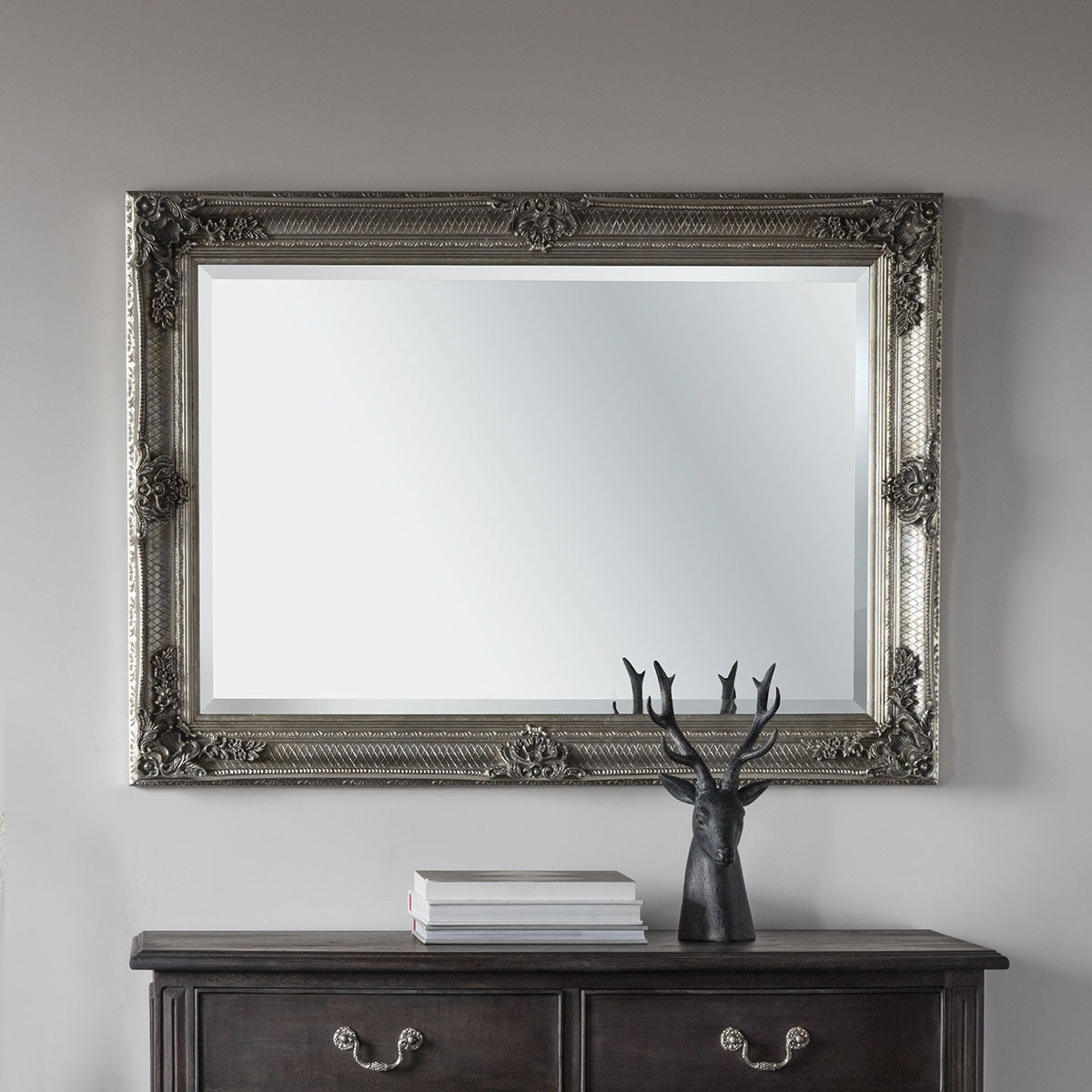 Gallery Direct Abbey Rectangle Mirror Silver 1095X790mm