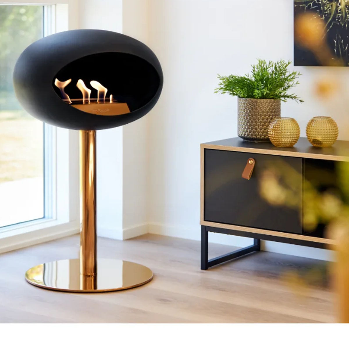 Le Feu Ground Steel Low - Black - 60mm Pole Width