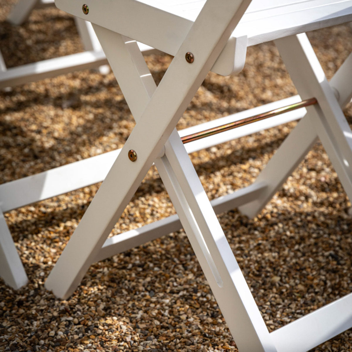 Gallery Direct Lindos White Folding Dining Set