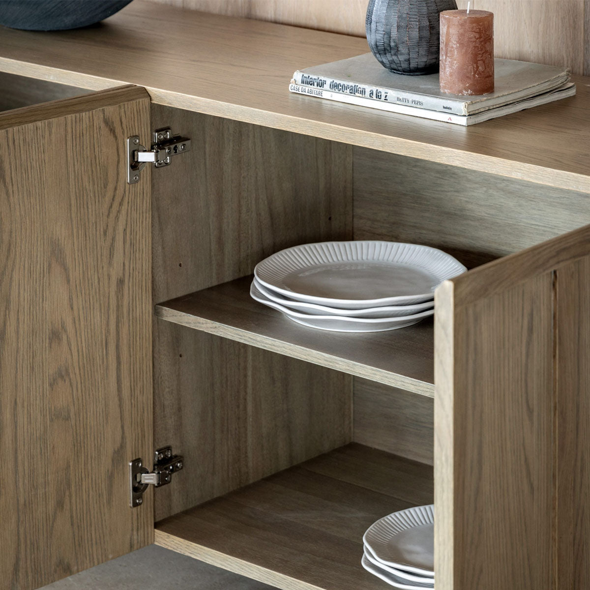 Gallery Direct Panelled 4 Door Sideboard 1664x450x700mm
