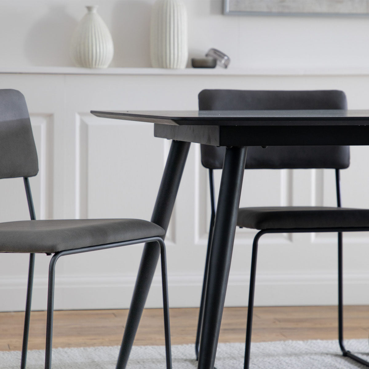 Gallery Direct Astley Dining Table Black 1600x900x750mm