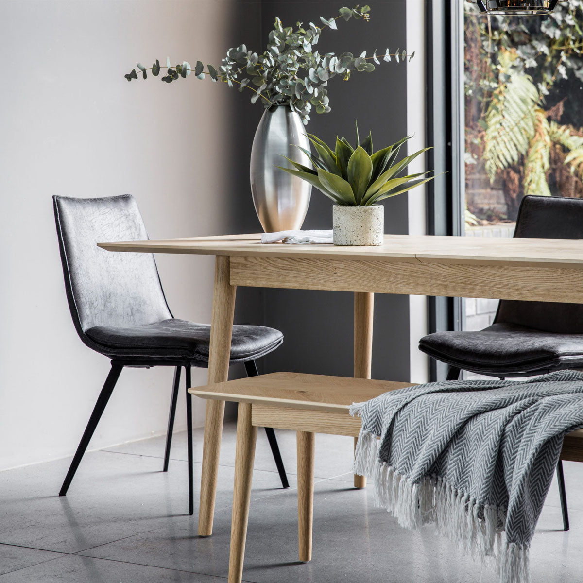 Gallery Direct Hinks Chair Grey (2pk)