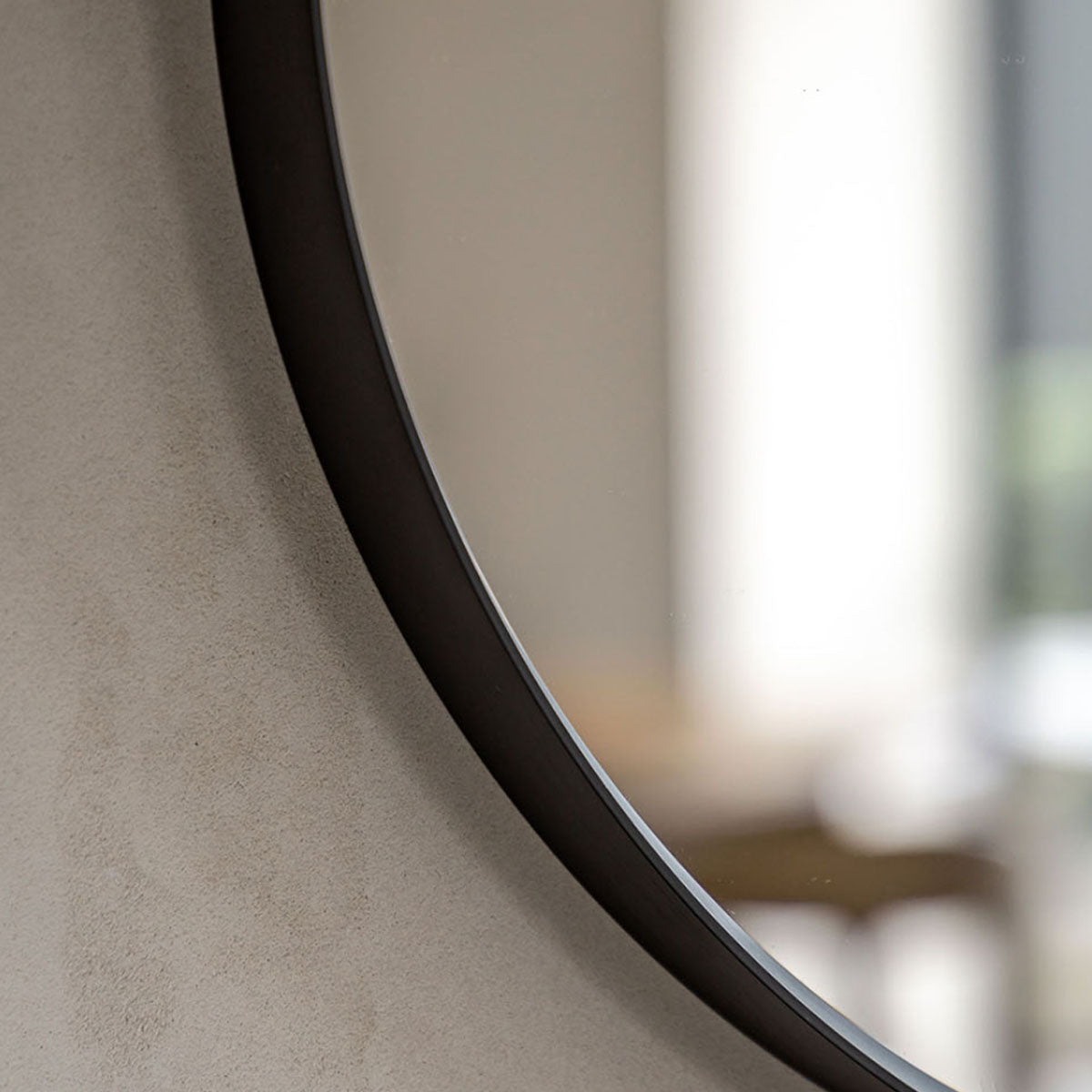 Gallery Direct Holworth Pebble Mirror Black 700x900mm