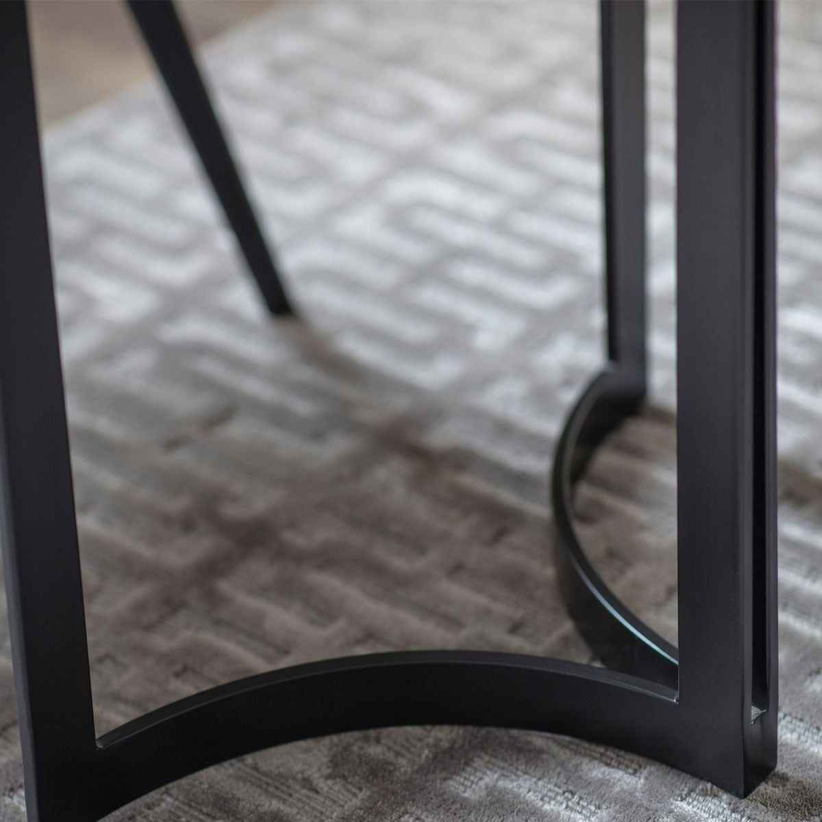Gallery Direct Everton Dining Table Black 1800x900x760mm