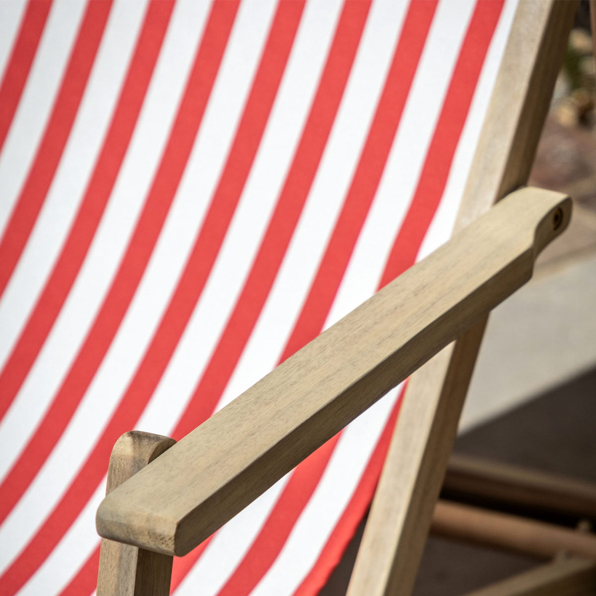 Gallery Direct Red Stripe Deck Chair