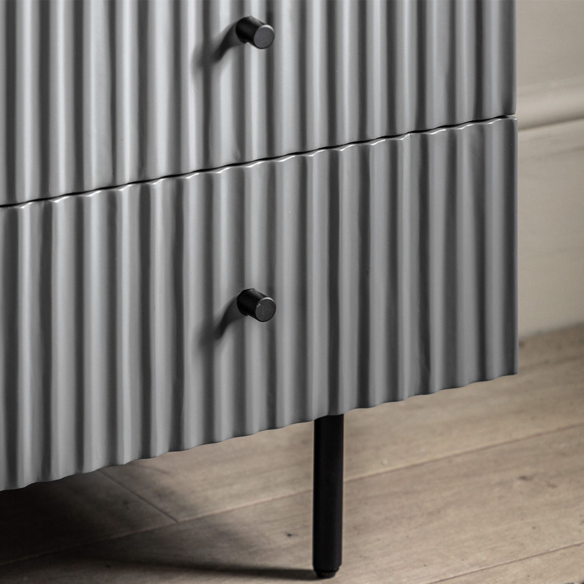 Gallery Direct Buckhurst 3 Drawer Chest Grey 400x900x750mm