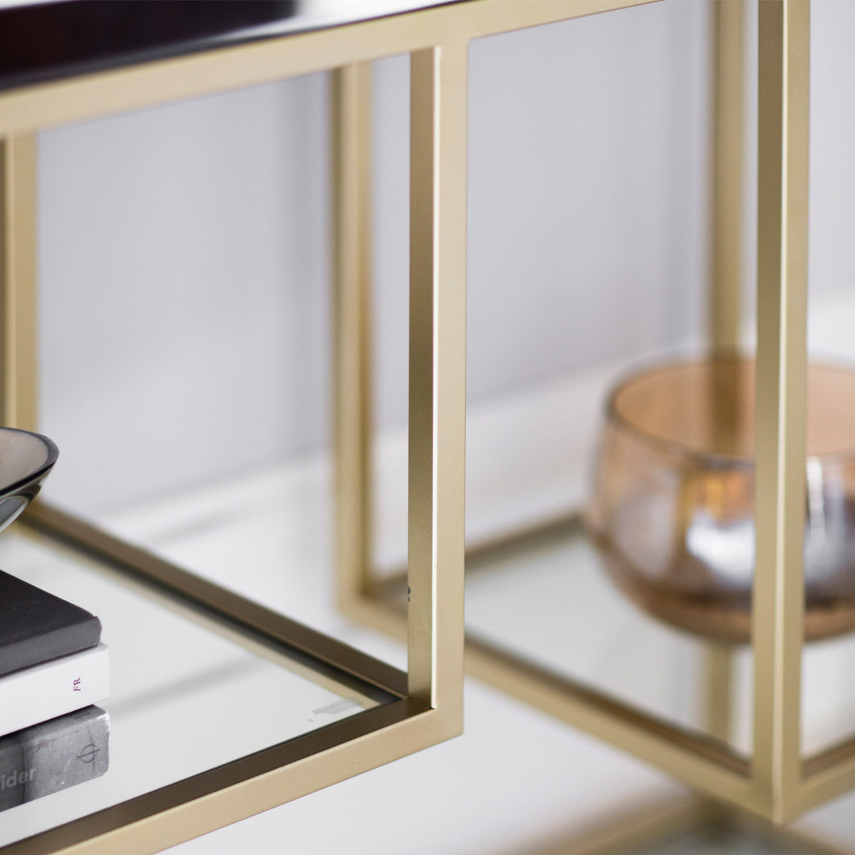 Gallery Direct Pippard Console Table Champagne 1200x360x820mm