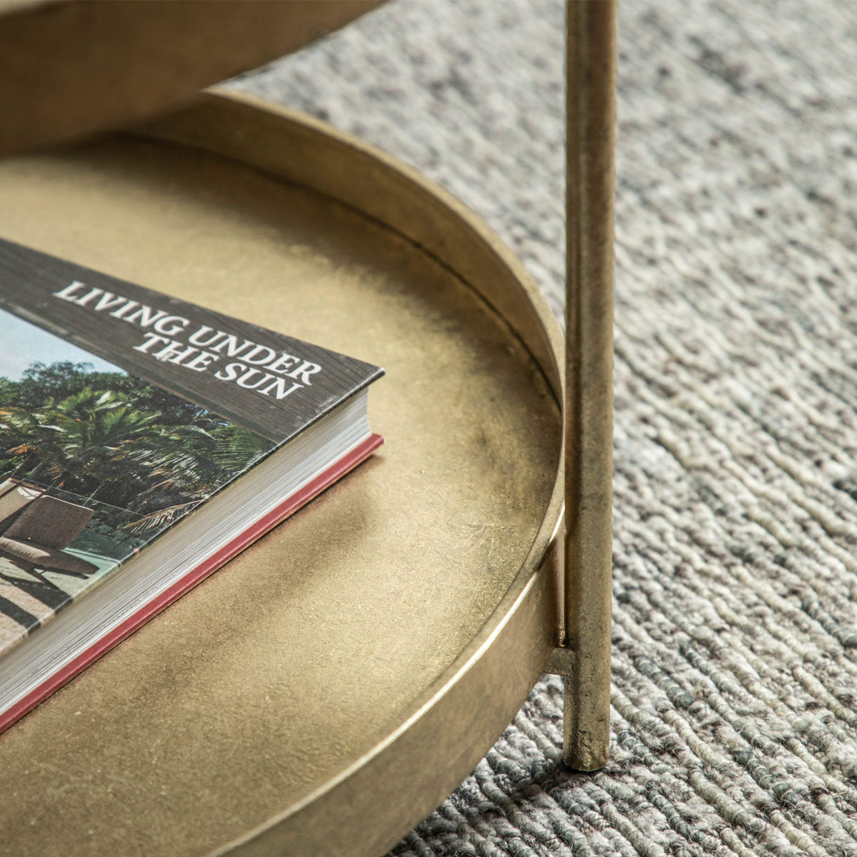 Gallery Direct Sennen Coffee Table Gold 650x650x500mm