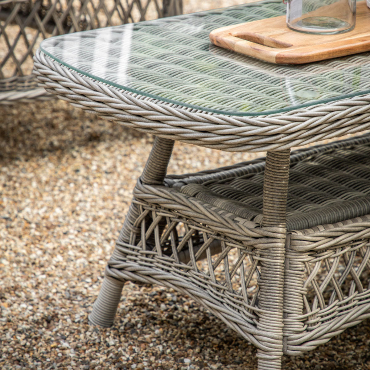 Gallery Direct Menton Chaise Set Stone