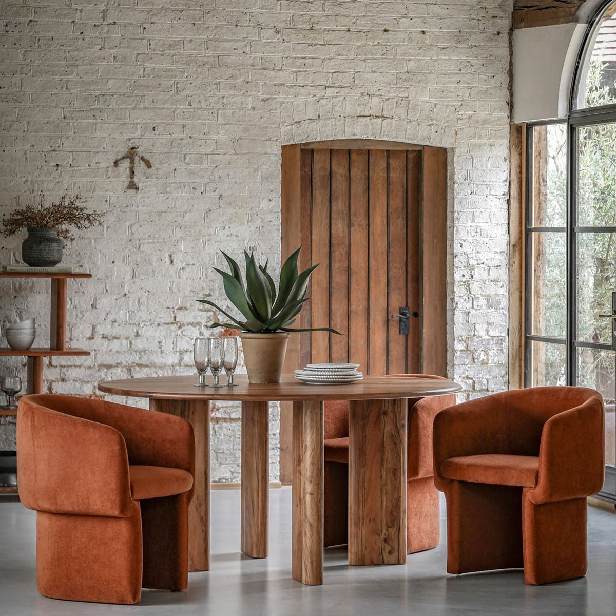 Gallery Direct Borden Round Dining Table 1500x1500x750mm