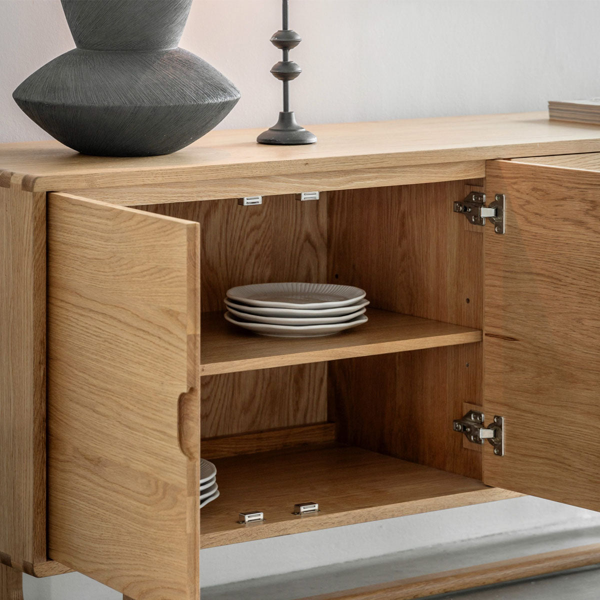 Gallery Direct Craft 4 Door Sideboard Natural 1700x450x750mm
