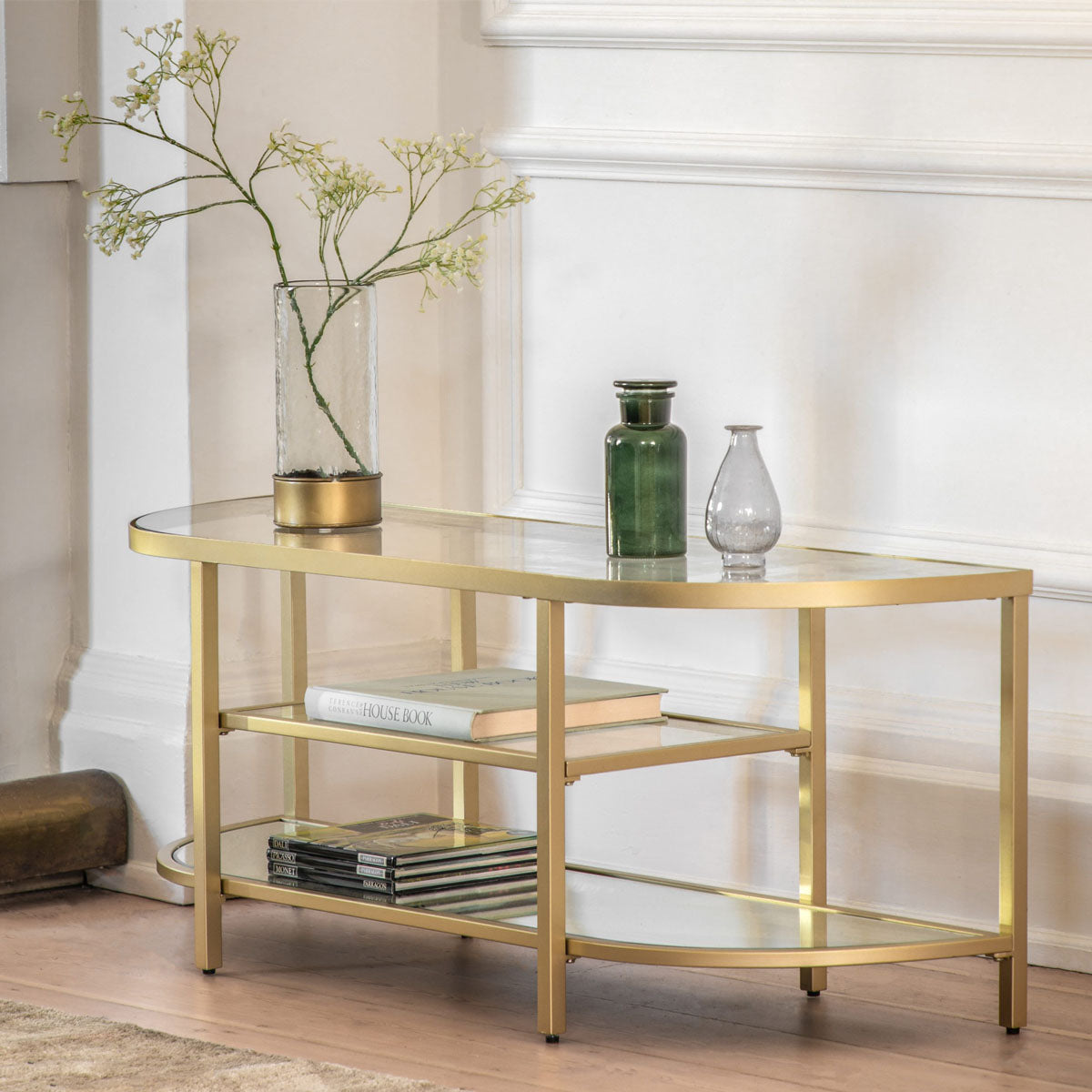 Gallery Direct Hudson Media Unit Champagne 1200x350x450mm