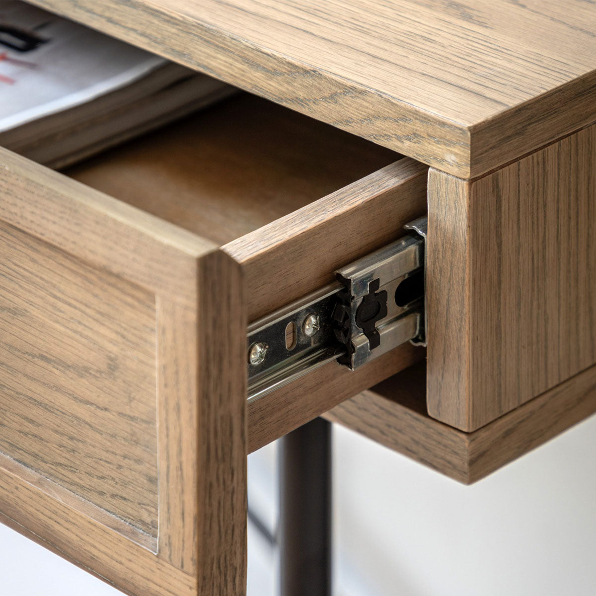Gallery Direct Panelled 2 Drawer Console 1100x350x1100mm