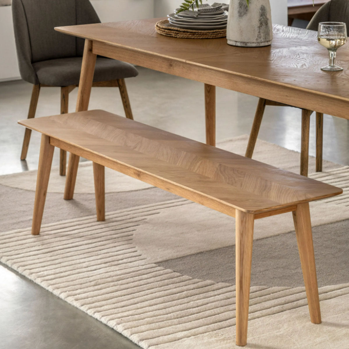 Gallery Direct Milano Dining Bench 1500x400x450mm