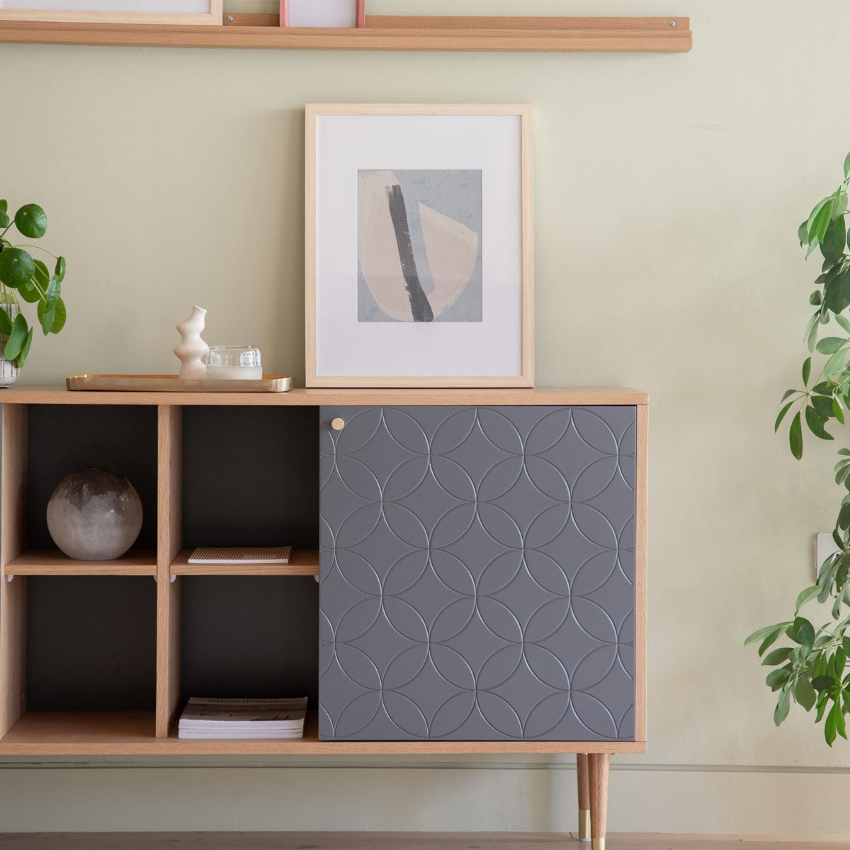 Gallery Direct Newbury Sideboard Oak Grey 1600x400x790mm