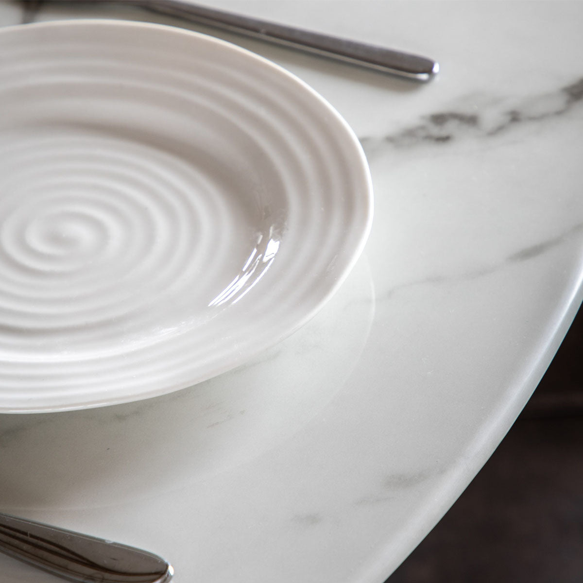 Gallery Direct Fielding Dining Table White Effect 1100x1100x750mm