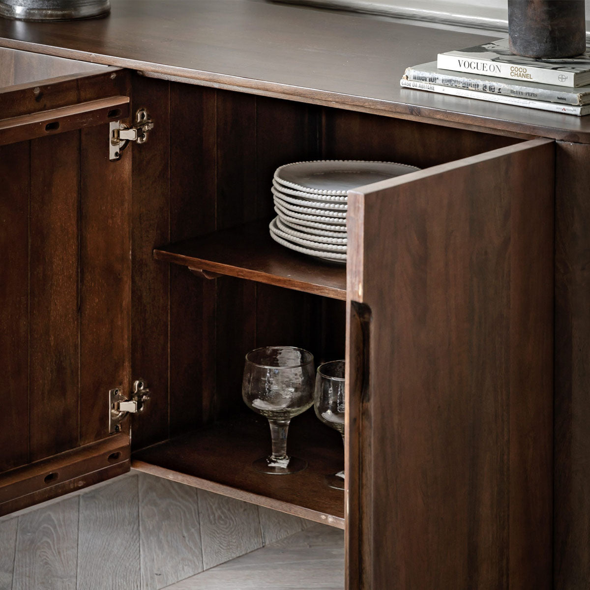 Gallery Direct Sculpt 4 Door Sideboard 1700x430x800mm