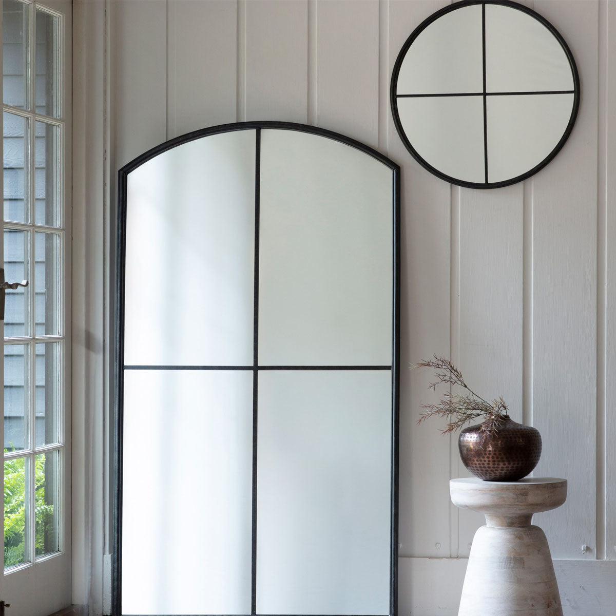 Gallery Direct Frida Large Mirror Black 900x30x1600mm