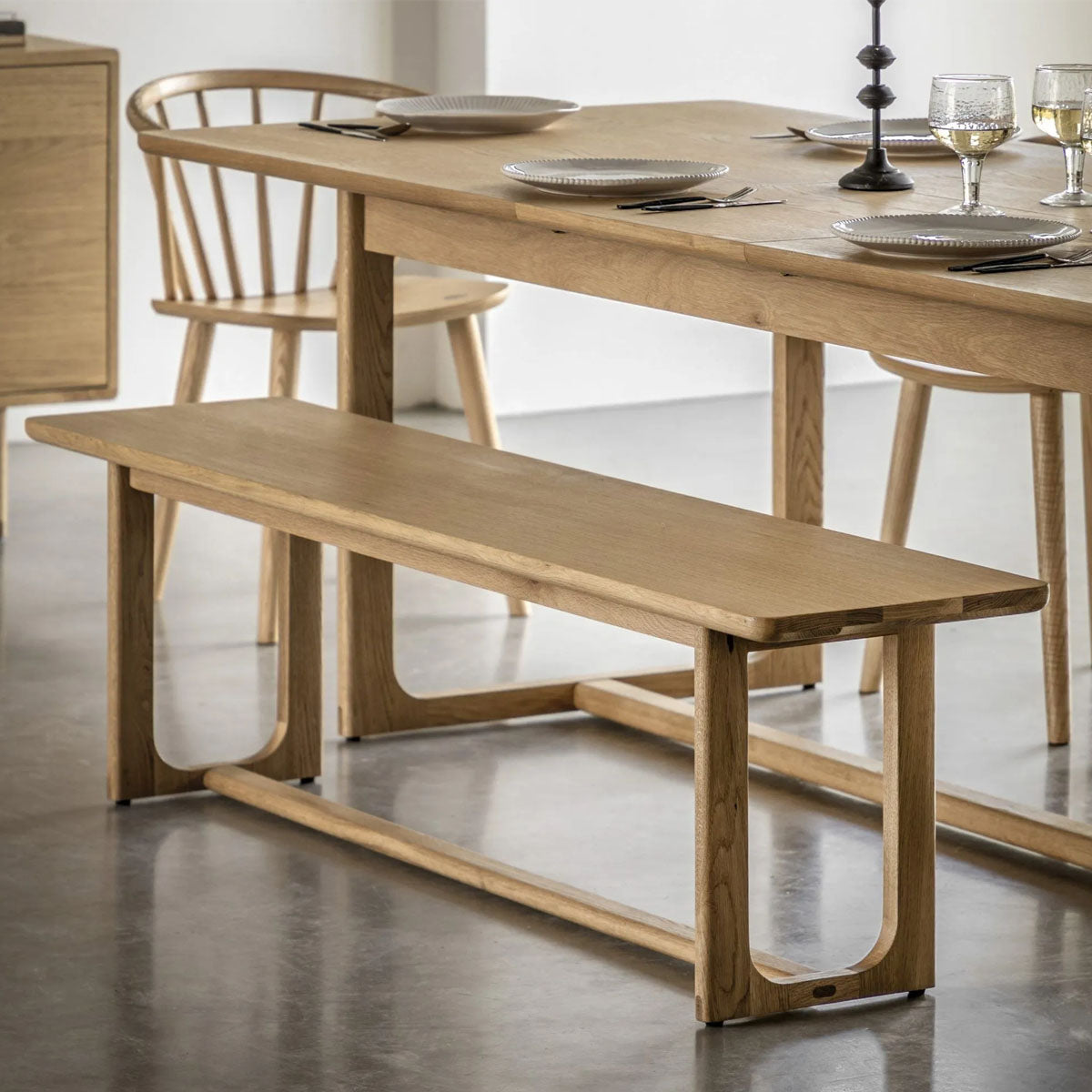 Gallery Direct Craft Dining Bench Natural 1650x380x450mm