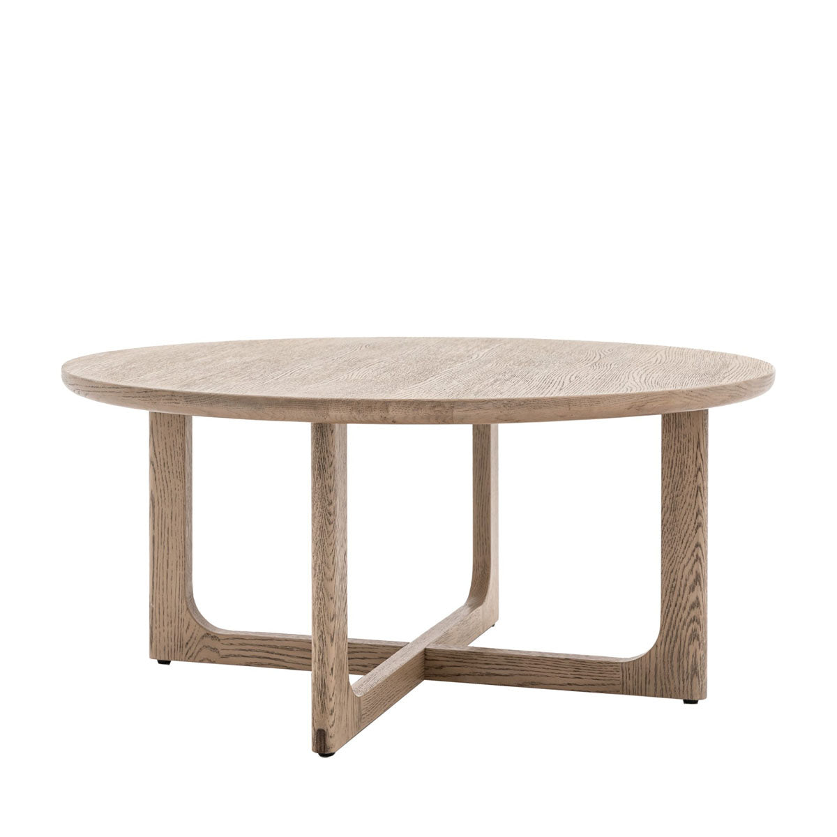 Gallery Direct Craft Round Coffee Table Smoked 900x900x400mm