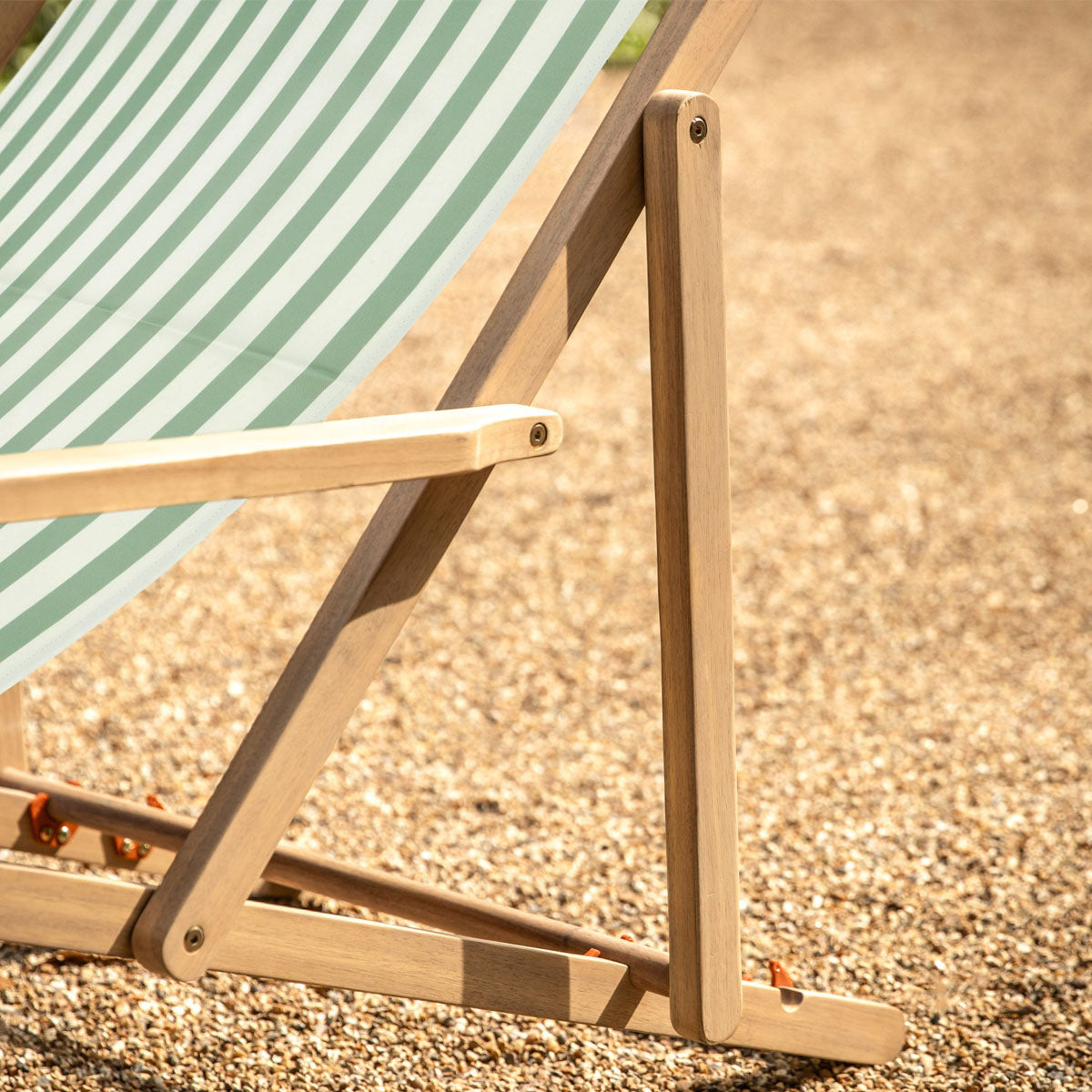 Gallery Direct Creta Deck Chair Verde Stripe