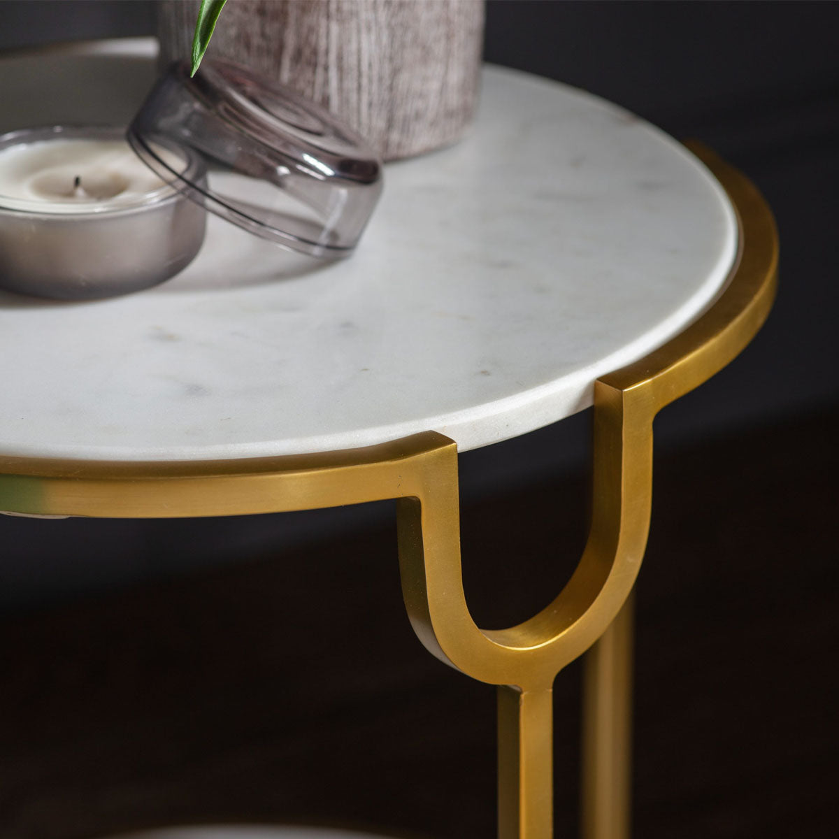 Gallery Direct Weston Side Table White Marble