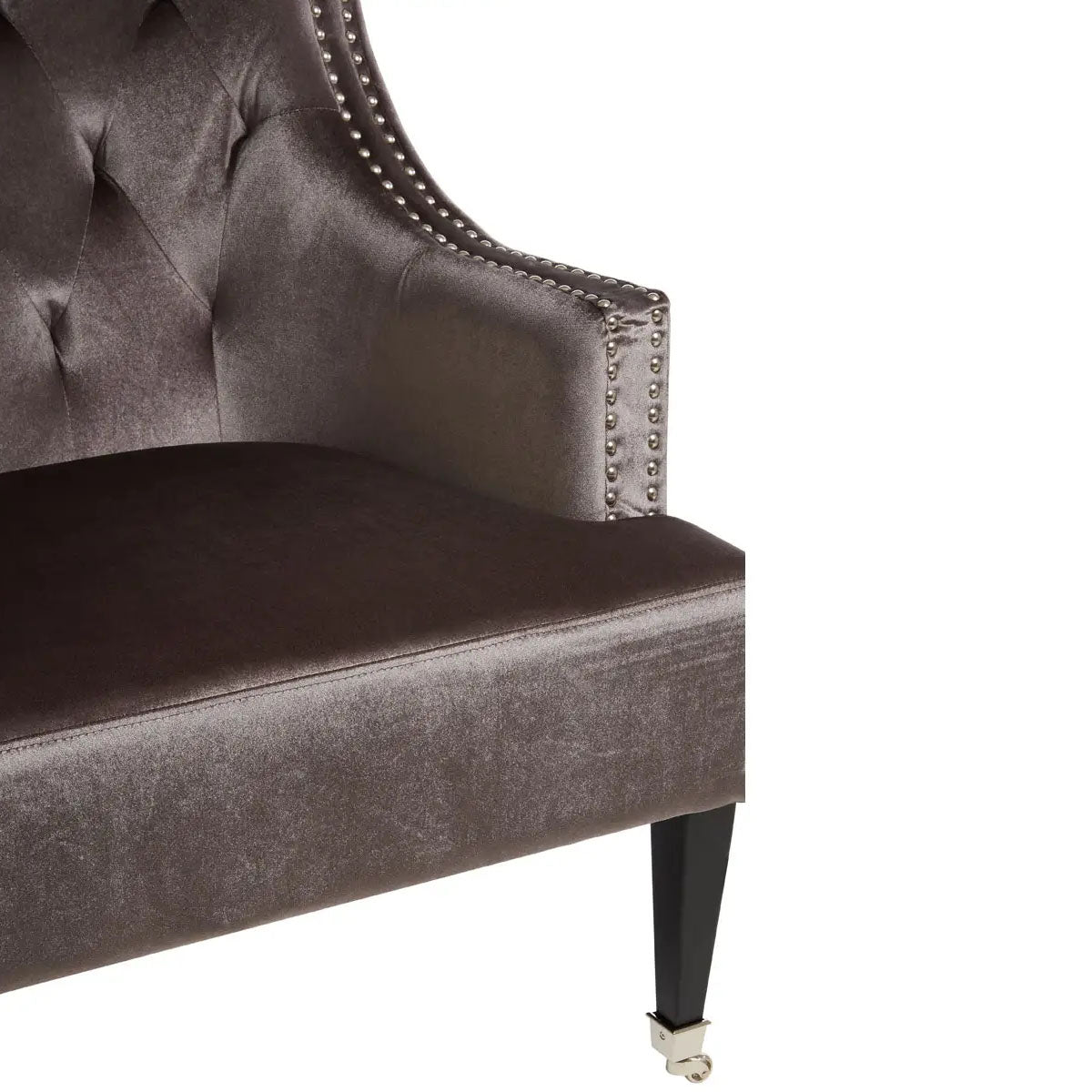 Beaumonde Home Darlington Grey Velvet Chair