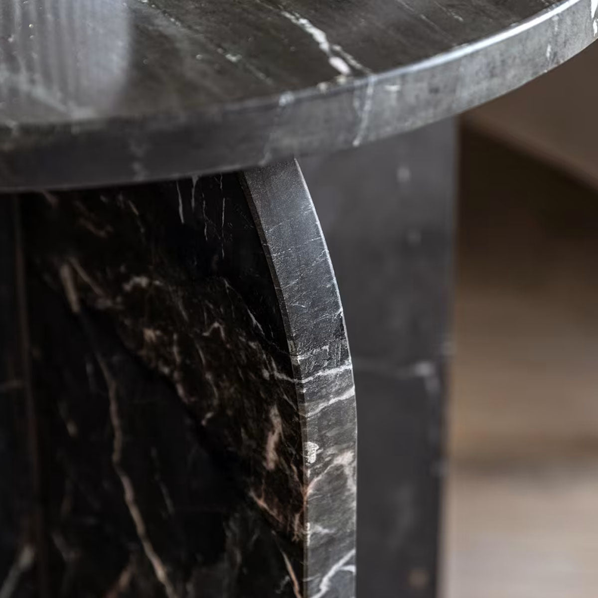 Gallery Direct Amalfi Side Table Black 400x400x500mm