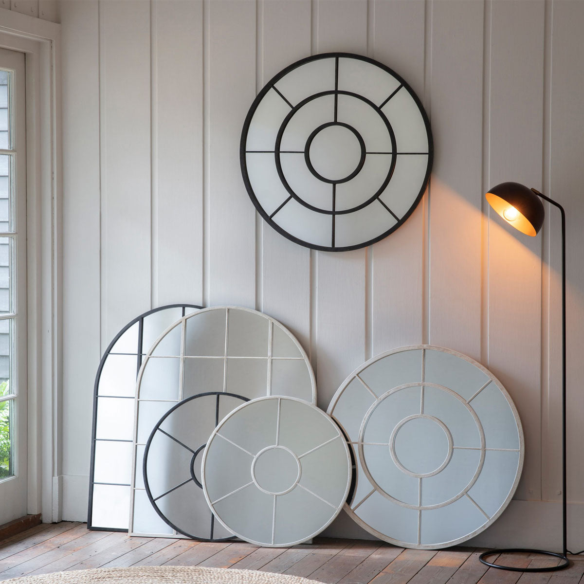 Gallery Direct Hampstead Arch Mirror Black 760x950mm