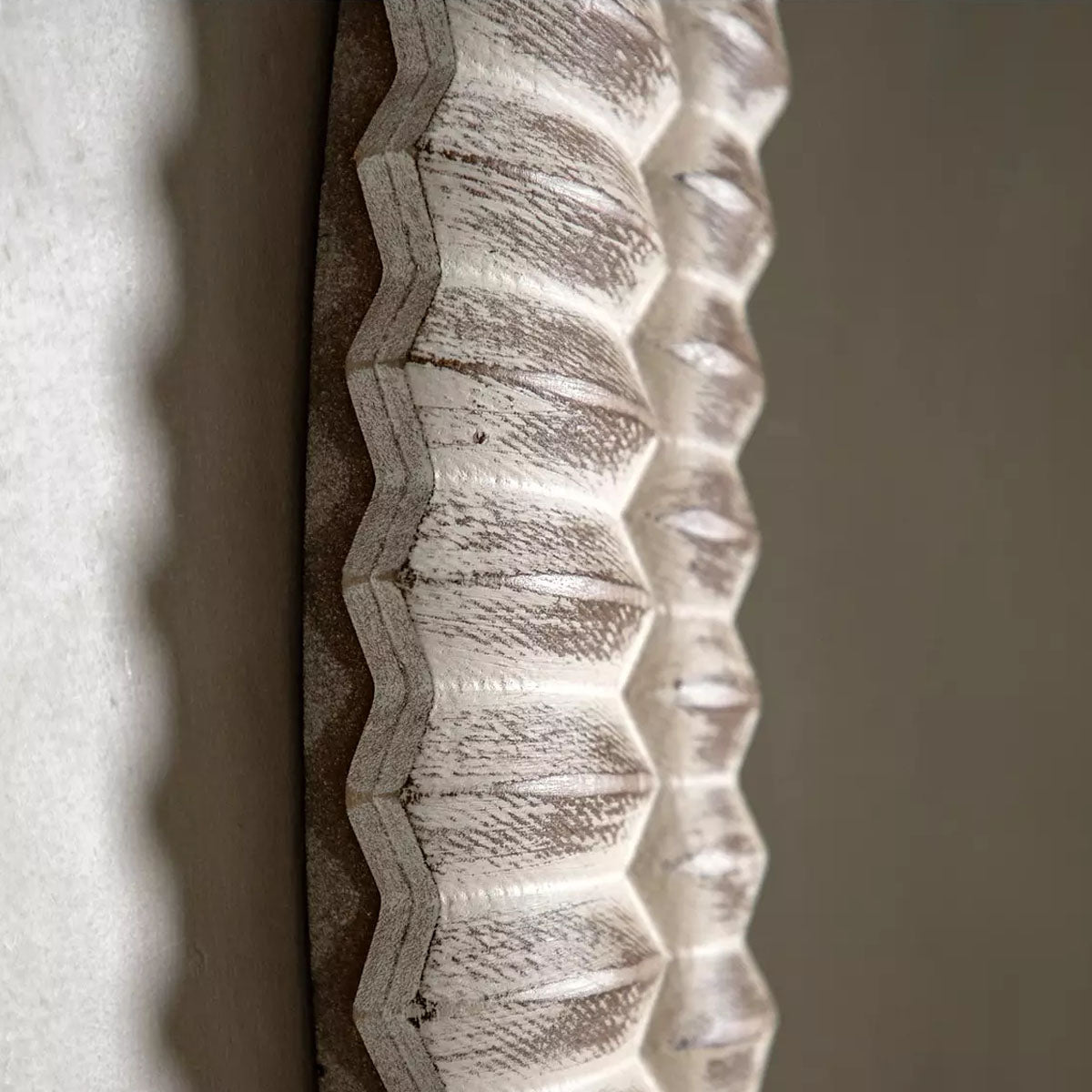 Gallery Direct Pimlico Round Mirror White Wash 900mm