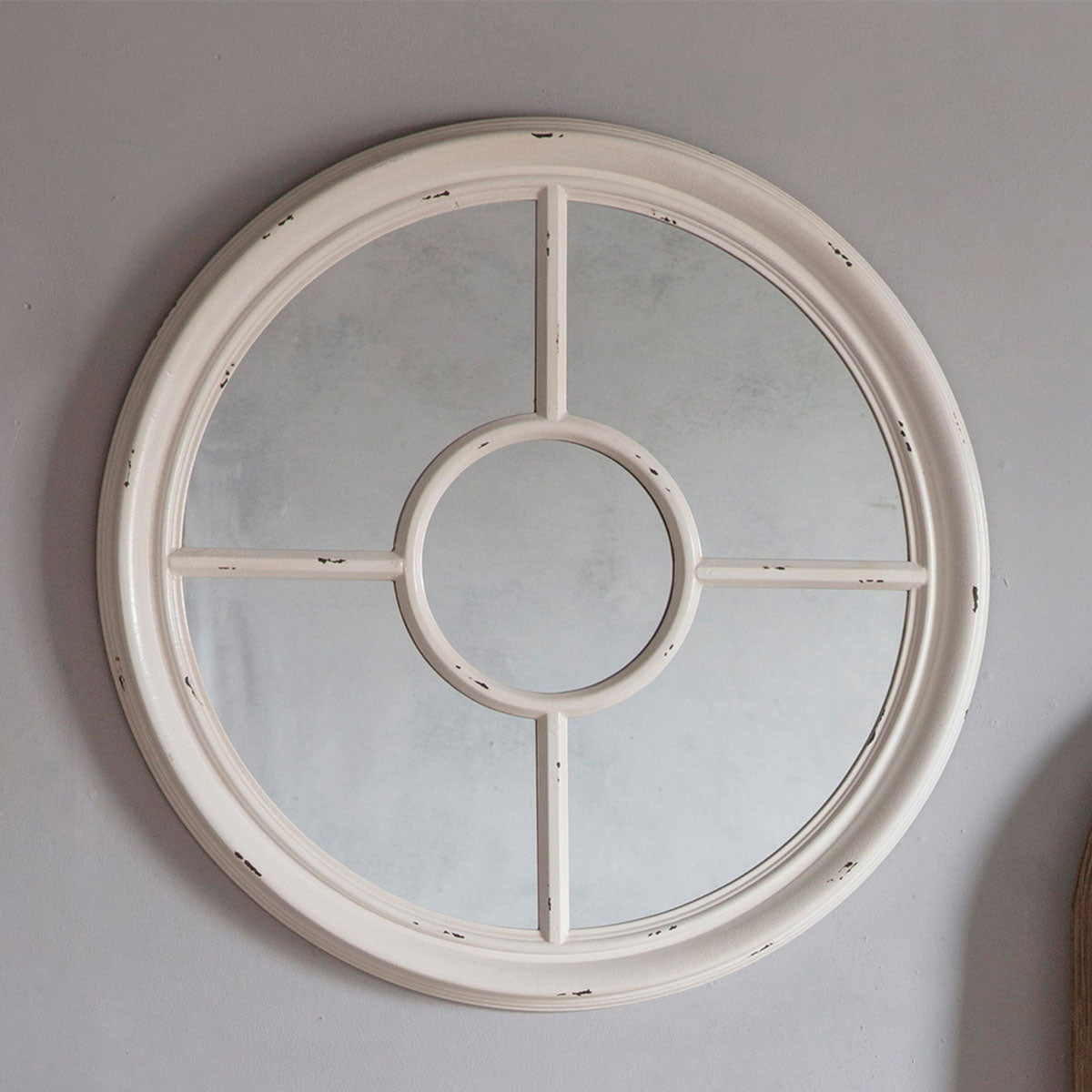 Gallery Direct Somerford Round Mirror White 700x700mm