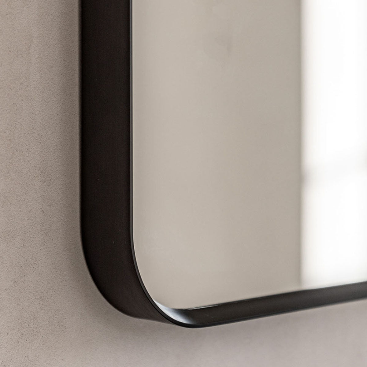 Gallery Direct Holworth Arch Mirror Black 600x35x900mm